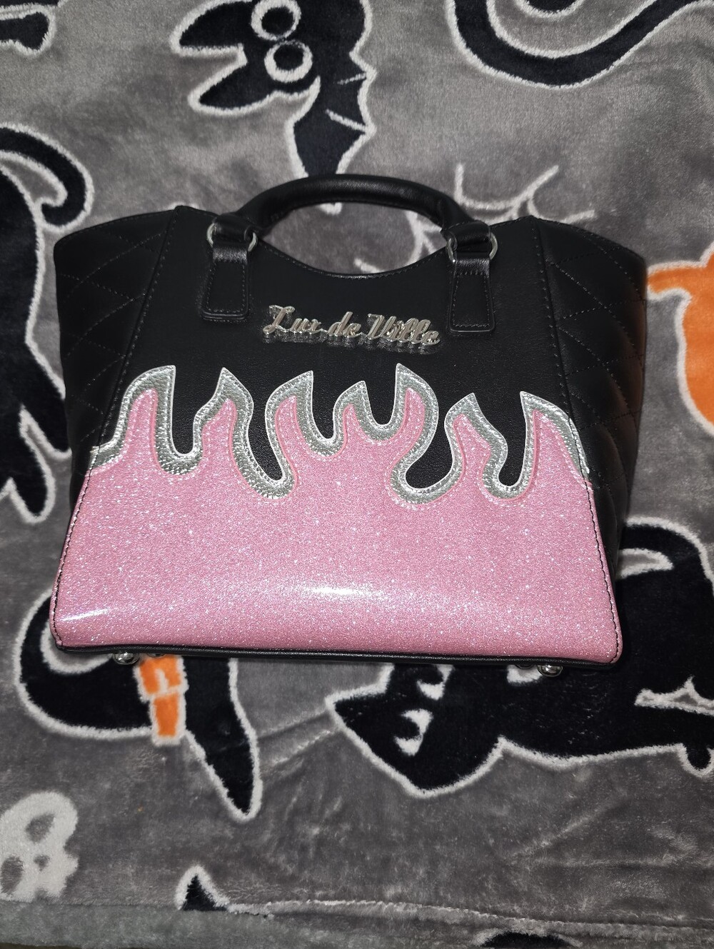 Lux de Ville Handbag Pink Flame Glitter